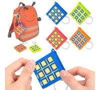 NAMIC 4 Pezzi Portachiavi Tic Tac Toe, Giocattoli Tic Tac in plastica, Portachiavi del Gioco Tic Toe Tac con Ciondolo, per Bambini 8 ai 12 Anni Festa di Compleanno, Colori Assortiti, Mini Gadget