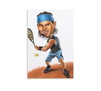 NAMNNE Poster da parete su tela 60 * 90cm Senza Cornice Tennista Rafael Nadal Cartoon Anime Boy Room Decor College Dormitorio Regalo per ragazze