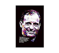 NAMNNE Quadro Su Tela 30 * 50cm Senza Cornice Max Allegri Soccer Football Inspirational Retro Decorative Living Room Posters
