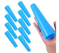 NAMOARLY 10 Pezzi Tubo di Avvolgimento in Plastica Blu Conico per Filo da Ricamo, Ottimizzazione dello Spazio e Design Angolare Preciso per Produzione Tessile e Ricamo