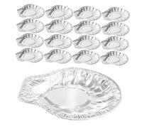 NAMOARLY 100 Mini Teglie per Ostriche in Alluminio USA e Getta, Vassoi per Frutti di Mare e Gusci di Ostriche, Teglie per Griglia e Cottura al Forno, Piatti per Barbecue e Servire