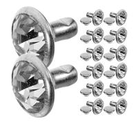 NAMOARLY 100 Pezzi Ribattini Cristallo Argento per Pelletteria, Rivetti in Rame e Acciaio Inossidabile, Facili da Usare per Decorare Borse e Accessori in Pelle