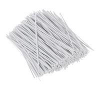 NAMOARLY 1000 Fascette per Cavi in Plastica Anima in Ferro, Fascette Stringicavo Multiuso Bianche 0,55x100mm, per Gestione Cavi Elettrici, Dati e Giardinaggio, Fissaggio Rapido per Casa