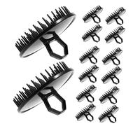 NAMOARLY 15 Pezzi Spazzola Massaggio Piccola Portatile per Viaggio con Impugnatura Antiscivolo Pennello Shampoo per Capelluto Scrubber Relaxante per