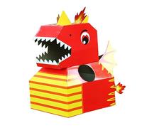 NAMOARLY 1pezzi Carton Wearable Dinosaur Costume for Kids Interactive Assembly Toy Fun Role-playing Activity Lightweight Cardboard Design for Creative Imagination