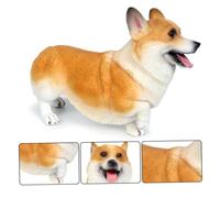 NAMOARLY 1pezzi Simulated Welsh Corgi Model Toy Lifelike Dog Figure for Kids Creative Animal Decor Cognitive Learning Toy for Children Design