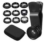NAMOARLY 1set Kit Di Lenti Per Smartphone Di Lenti Multifunzionali Con Grandangolo Macro Fisheye e Cpl Per Fotografia Di Persone Paesaggi e Architettura Facile Da Trasportare e Utilizzare