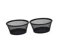 NAMOARLY 2 Pezzi Di Immagazzinaggio Della Graffetta Secchio Cassetto Organizzatore Nero Puntine Disegno Dispenser Scrivania Raccoglitore Porta Clip Graffetta Tazza Legante Nero Ferro