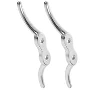 NAMOARLY 2 Pezzi Gancio in Acciaio Inossidabile da Cleat per Cima Barca e Ormeggio Pontile Accessorio Marino per Fissaggio Corde e Ancora Yacht