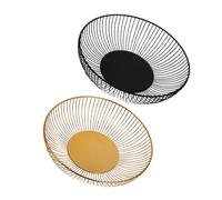 NAMOARLY 2 Pezzi Portafrutta in da Portafrutta Decorativo in Metallo per Frutta Pane Contenitore Ventilato per Cucina Soggiorno Ufficio Organizzatore Multifunzionale per Snack
