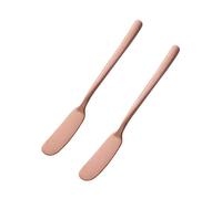 NAMOARLY 2 pezzi Spatole Acciaio per e Formaggio Spalmatori e Crema Sottile e Resistente Utensili Gourmet in Rosa per Ristoranti e Catering