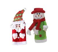 NAMOARLY 2 Pz Decorazione Della Copertura Del Vino Sacchetti Per Bottiglie Di Natale Arredamento Presepe Borse Per Bottiglie Di Babbo Natale Bottiglia Di Vino