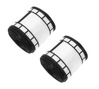 NAMOARLY 2 Rotoli Nastro Pellicola Nero Bianco Bordo Metallico | Poliestere Stile Retrò e Classico Cinematografico, per Artigianato, Pannelli e Decorazioni Evento