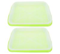 NAMOARLY 2 Set Vassoio per Germinazione Semi, Contenitore Plastico Verde | Uso per Germogli, Ventilazione Pratica, Adatto a Coltivazione Fai