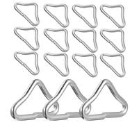 NAMOARLY 20 Pezzi Anelli Triangolo in Ferro per Rete Trampolino Elastico Ricambio Resistente e Dimensioni Connettori Robusti per Letto Elastico per Manutenzione