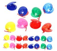 NAMOARLY 24 pezzi Strumenti Musicali Percussione per Castagnette Creative Colorate Giocattoli Educativi per Sviluppo Coordinazione Mano-cervello Materiale Sicuro e Colore Casuale