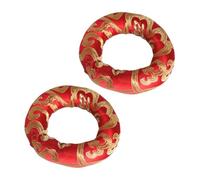 NAMOARLY 2pezzi Cuscino Cotone Per Campane Tibetane Da Tappetino Rotondo Con Ricamo Supporto Per Ciotole Sonore Migliora La Qualità Del Suono e La Risonanza Di Circa Per Yoga e Meditazione