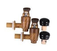 NAMOARLY 2sets Rubinetti e Tappi in Plastica Per Fusti Di Vino in Legno Ricambi Spina e Spigot Di Stile Retrò Per Contenitori Di Vino Bianco Rosso e Uva Accessori Per Dispenser Bevande Dome
