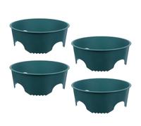 NAMOARLY 4 Pezzi Anello di Protezione per Piante da Orto in Plastica Verde, Facile da Installare, Previene la Perdita D'acqua, per Fiori e Piante in Spazi Verdi e Orti Comunitari