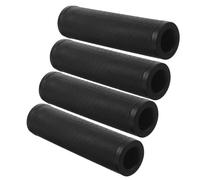 NAMOARLY 4 Pezzi Impugnature per Manubri 20mm in TPE Antiscivolo Nero | Distribuzione della Pressione, Comfort Migliorato, Superficie Testurizzata ad Alta Frizione, Installazione Rapida