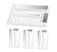 NAMOARLY 4 pezzi Righello Trasparente per Ispezione Difetti Strumento Portatile Alta Precisione per Misurazione Crepe e Analisi Aspetto Materiale Plastica Chiara per Controllo Qualità in