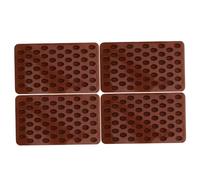 NAMOARLY 4 Pezzi Stampi Chicchi Caffè in Silicone Alimentare Resistenti Temperature per Dolci da Te Cioccolato Gelatina e Cubetti Ghiaccio
