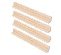 NAMOARLY 4 pezzi Supporti in Legno per Domino da Tavolo di Basi per Giochi e Decorazioni Te Organizer per Tessere e Lettere in Legno Naturale Accessorio per Educazione e Creatività