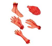 NAMOARLY 5 Arti Spezzati e Cuore Insanguinato per Halloween Decorazioni Realistiche per e Scherzi Parti Corpo Iperealistiche per Cosplay Adulti