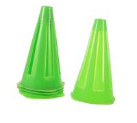 NAMOARLY 5 Pezzi Cono Base Verde Cavo al Calcio in PE Design Allenamento e Rinforzata Resistente e Flessibile Sport All'aperto Chiuso