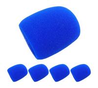 NAMOARLY 5 Pezzi Copertura per Microfono Palmare in Spugna Blu Design Antispruzzo e Facile Installazione per Microfoni Karaoke e Performance