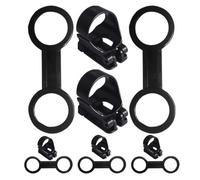 NAMOARLY 5 Set Clip per Cinturino della Maschera Subacquea, Supporto Boccaglio Snorkeling, Silicone e ABS Nero, Fissaggio Sicuro, per Maschera Subacquea e Tubo Snorkel, per Snorkeling