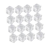 NAMOARLY 50pezzi Cubetti Di Ghiaccio Simulati Quadrati in Acrilico Trasparente Riutilizzabili Decorativi Per Acquari e Accessori Fotografici