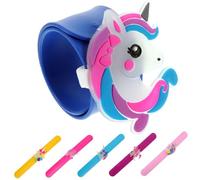 NAMOARLY 6 Braccialetti Slap in Silicone Luminosi per Colorati con Design Unicorno Bracciali Morbidi e Sicuri per Feste Compleanni e Giochi da