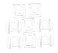 NAMOARLY 8 Pezzi Ganci Acrilici per Quadri e Specchi Foro a Otto, Clip Adesive per Appendere Cornici e Album Fotografici, Supporto Leggero e Resistente per Pareti, Ferramenta