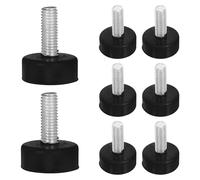 NAMOARLY 8 Piedini Antivibranti in Gomma con Vite M8x25 - Supporti Regolabili per Mobili e Elettrodomestici, Cuscinetti Isolanti Antishock per Lavatrice e Macchinari Industriali, Rondelle