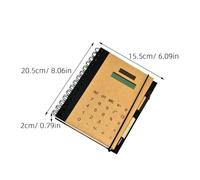 NAMOARLY Blocco Note Multifunzionale con Calcolatrice Solare, Carta a Righe Durevole per Ufficio, Studenti e Viaggi, Album per Appunti e Diario di Lavoro