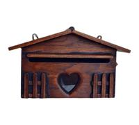 NAMOARLY Cassetta Postale da Parete in Legno per Esterni Design Rustico e Forma Casa, Resistente alla Pioggia, per Villa e Porta Suggerimenti