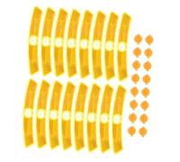 NAMOARLY Catarifrangenti e Decorazione Stile 16 Pezzi per Raggi di Bicicletta in Plastica Gialla visibilità Notturna per Mountain Bikes e Bici per Ciclismo Protetto