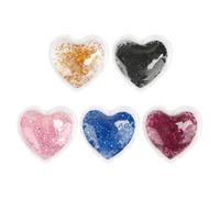 NAMOARLY Cerotti Oculari per Occhi e Viso, per Donne 5 Pezzi in Gel a Forma di Cuore, Patch Occhi Riutilizzabili, Gel/pvc, Terapia Caldo e Freddo Cura Quotidiana e Dopo Eventi