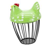 NAMOARLY Cesta Decorativa Ceramica Per Uova e Frutta Accessorio Da Cucina Multifunzionale Stile Elegante Design Compatto Forma Di Gallina Per Uova Snack e Verdure