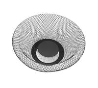 NAMOARLY Cesto di Frutta in Filo Metallico a Doppio Strato Nero Fruttiera dal Design Contemporaneo per Bancone Cucina Rete Traspirante per Frutta e Verdura Organizer Portafrutta