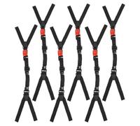 NAMOARLY Cinturini per Mento Casco di Sicurezza Regolabili 6 Pezzi Rosso, Accessori per Caschi da Costruzione con Fibbia Ergonomica e Materiale Resistente alla Luce Solare per Uso Esterno