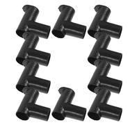 NAMOARLY Connettori Angolari Neri in Plastica per Closet Pole e Wardrobe Rod, Facile Installazione, Set da 10 Pezzi per Storage Rack Connectors e Flessibilità Organizzativa