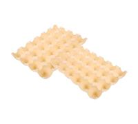 NAMOARLY Contenitore per Uova in Pp 2 Pezzi Design a Scanalature Impilabile e Compatto, Protegge le Uova, Non Facile da Rompere, per Frigorifero