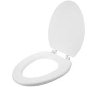 NAMOARLY Copriwater in Eva Spesso e Morbido per Bagno, Sedile Wc Facile da Installare Chiusura Silenziosa, Design Semplice e Classico Bianco per Comfort Quotidiano