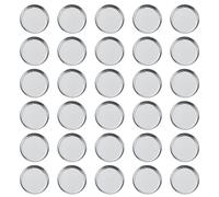 NAMOARLY Empty Metal Pans For Eyeshadow 30 Pezzi in Ferro, Tavolozza Rotonda per Accessori Cosmetici Fai da Te e Organizzazione