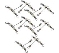 NAMOARLY Girelle da Pesca a Tripla Rotazione con Perline Luminose Connettore Anti-groviglio in Rame per Pesca in Acqua Salata Set da 10 Pezzi in Barca