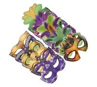 NAMOARLY Maschere di Carta per Balli in Maschera 12 Pezzi Maschera Mezza Faccia Dipinta per Feste a Tema Donna e Halloween