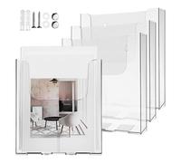 NAMOARLY Organizer da Parete in Acrilico A4 4 Pezzi Resistente alla Deformazione per Casa e Scuola Design Minimalista per Efficienza Organizzativa