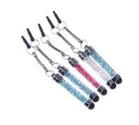 NAMOARLY Penna Stilo Capacitiva Elegante Decorazione Strass Integrata, Mini in Alluminio, Punta Ultra Sensibile, 5 Pezzi per Tablet e Telefono, da Portare Sempre Te Colore Colore Casuale